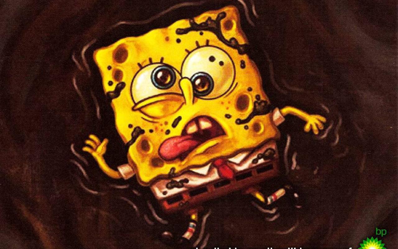 1280x800 Oiled Spongebob Squarepants Oil Spill .wallpaper