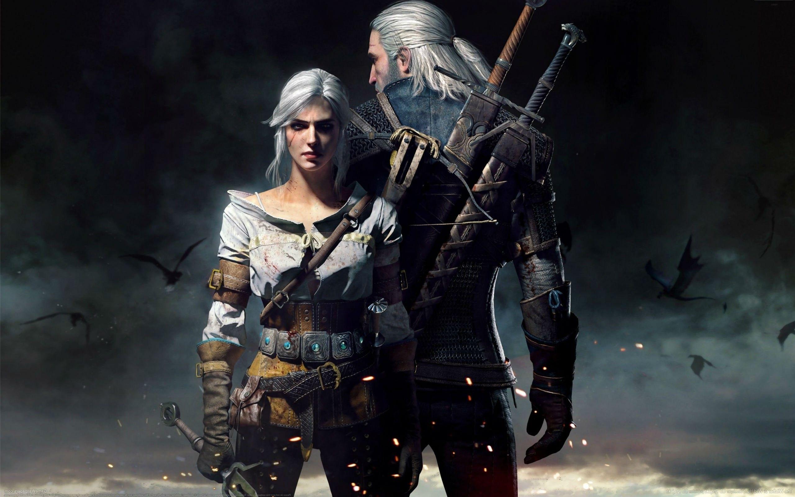 2560x1600 Witcher, Wild, Fighting, Action .
