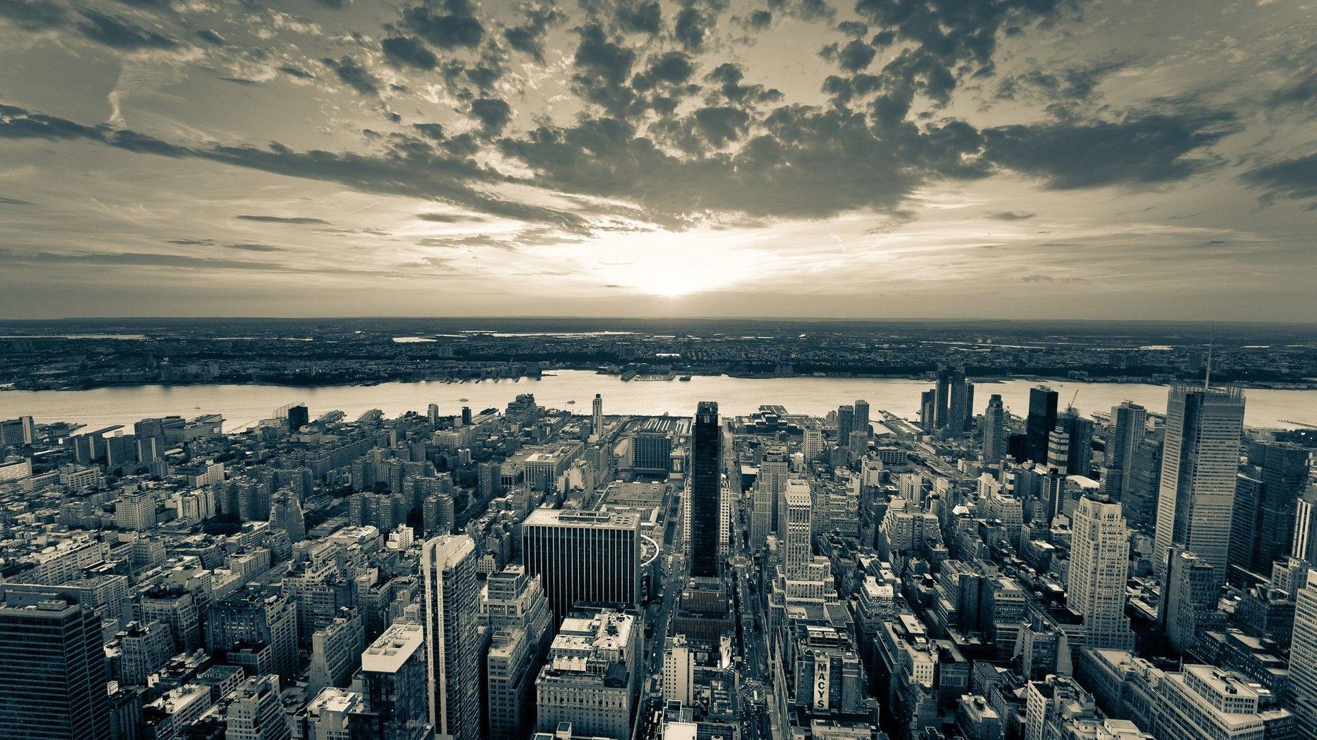 1920x1080 New York Skyline Wallpaper Black .