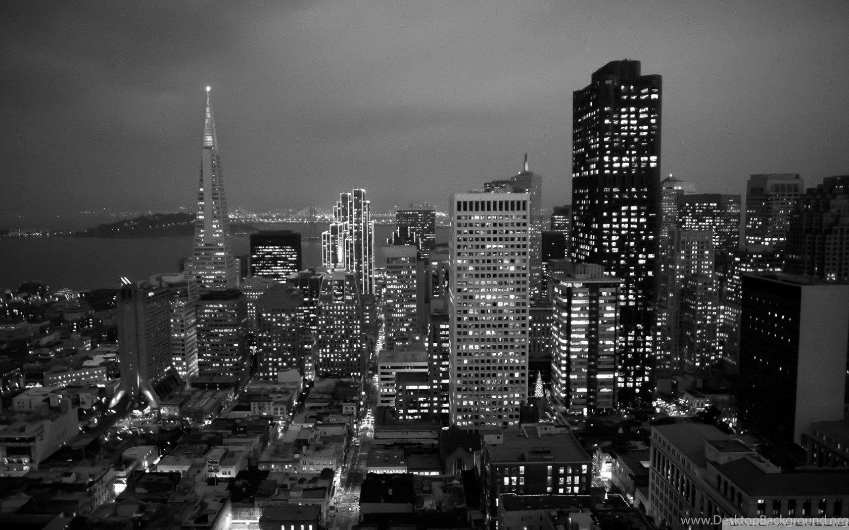 1680x1050 Black And White Cityscape Wallpaper .