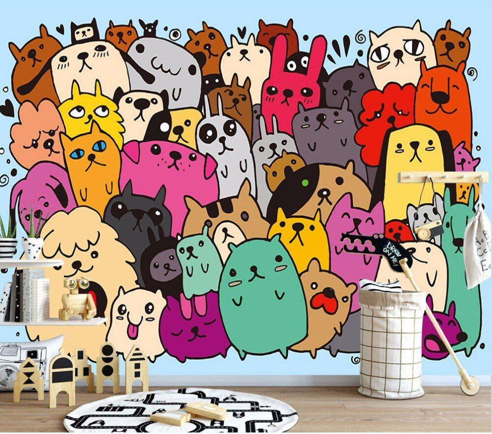 1000x882 Bacaz Cute Animal 3D Cartoon Wallpaper .aliexpress.com · In stock