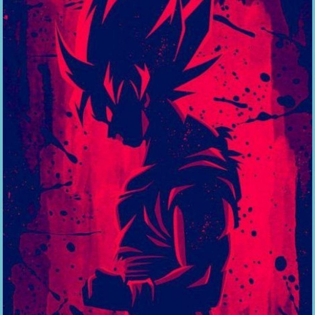 1024x1024 Dragon Ball Z Red Goku iPhone Wallpaper .