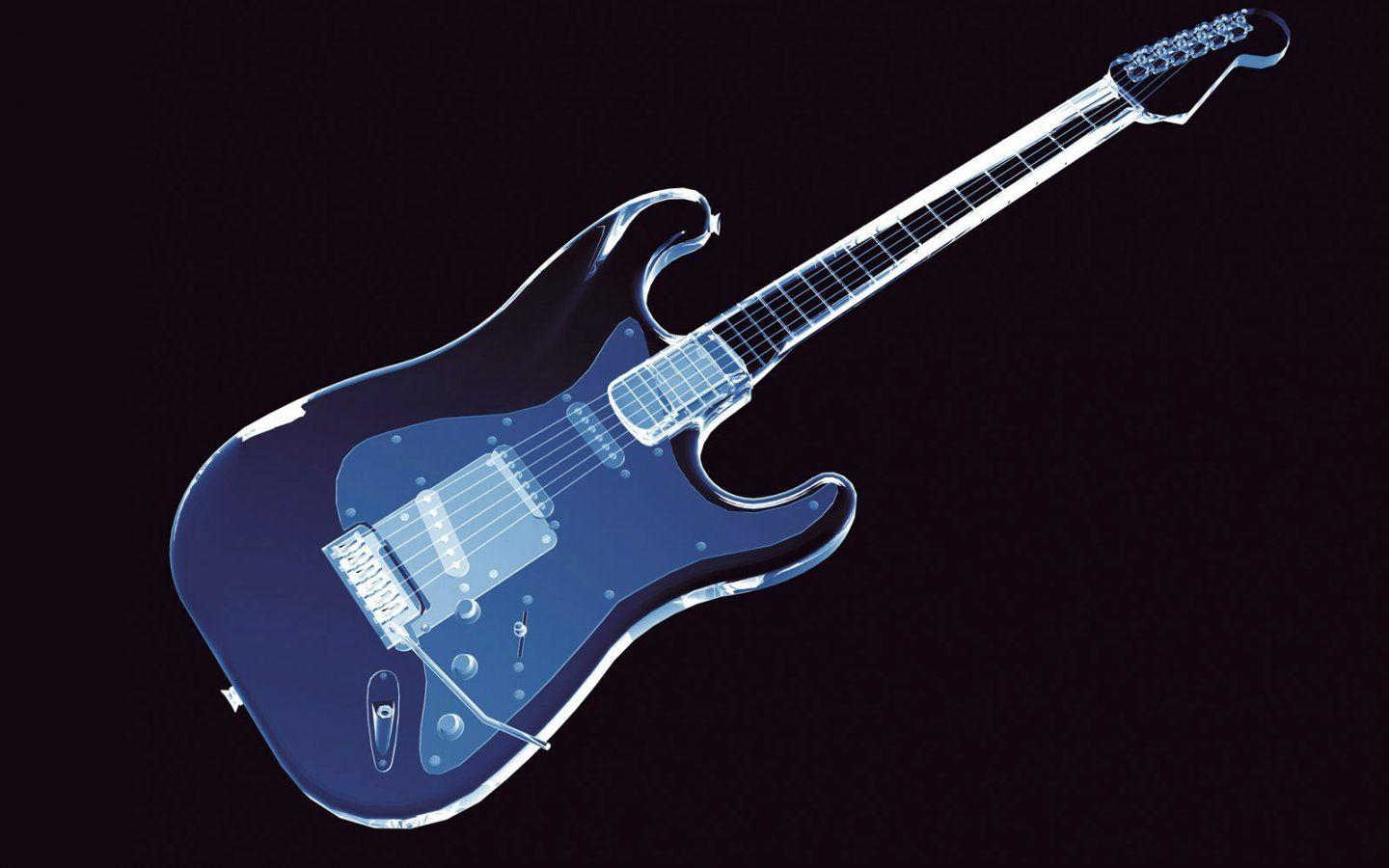 1440x900 Neon Guitar Wallpaper Abstract 3D