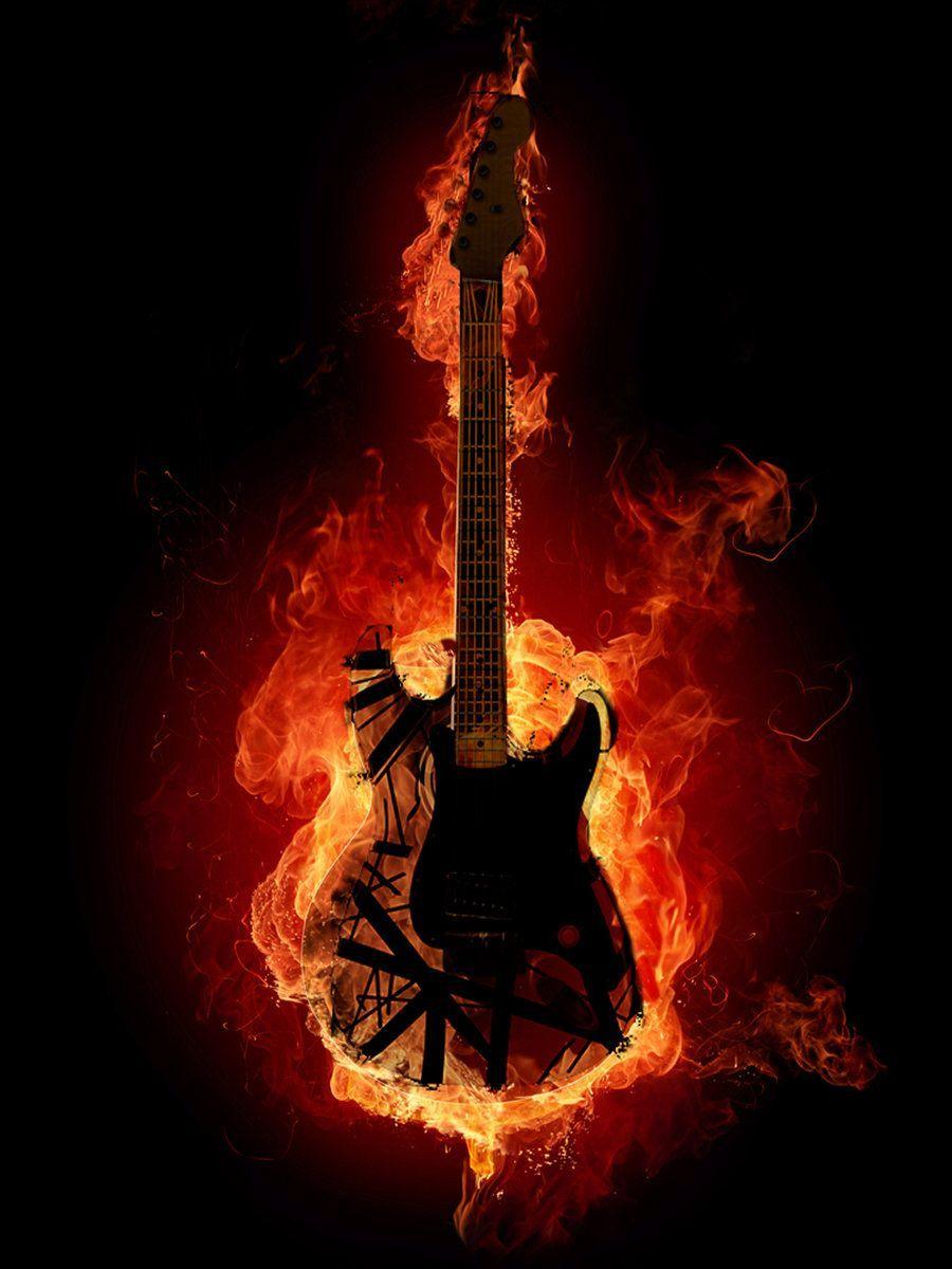 Flaming Guitar Wallpapers Top Free Flaming Guitar Backgrounds WallpaperAccess