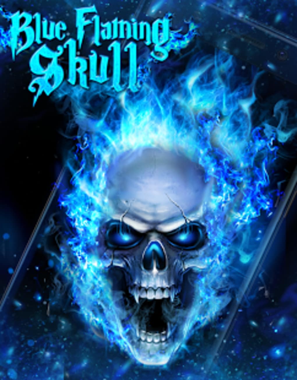 1020x1307 Blue Fire Skull Live Wallpaper With Green Flames HD Wallpaper