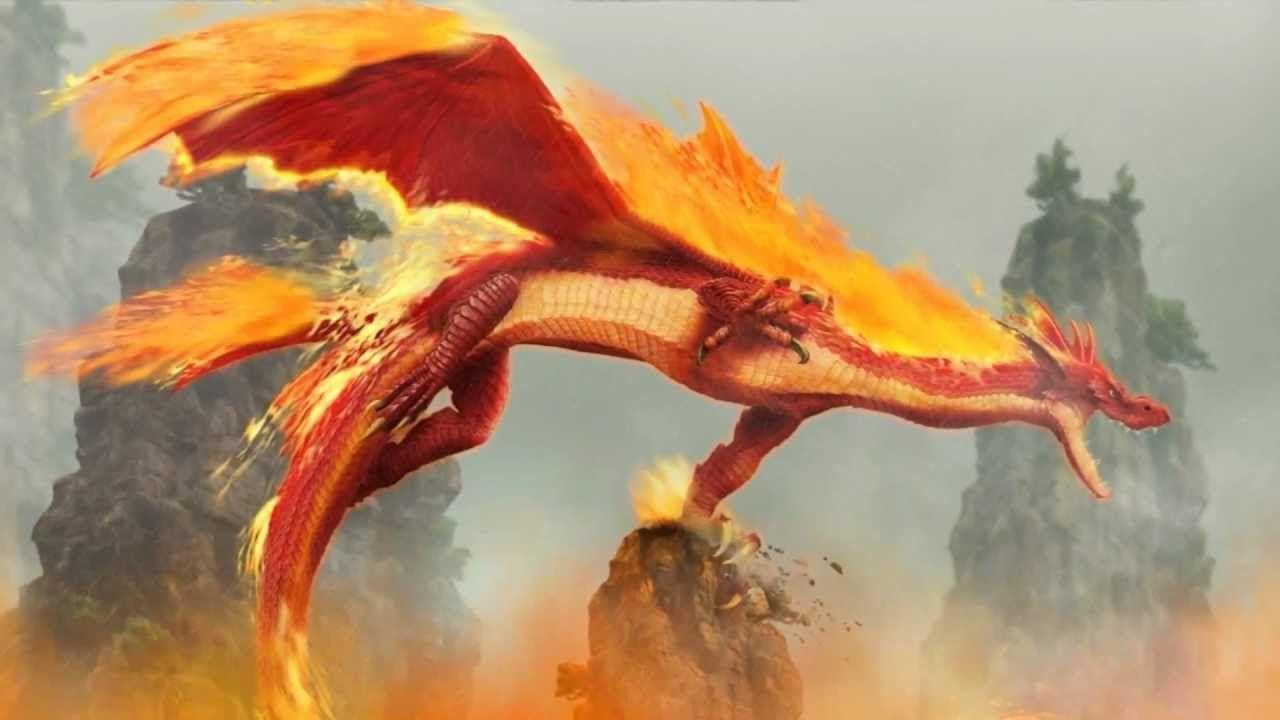 1280x720 Fire Dragon Cartoon .