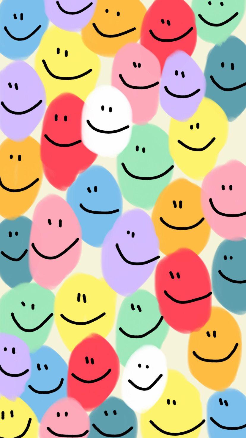Pink Smiley Face iPhone Wallpaper  Go Cozy