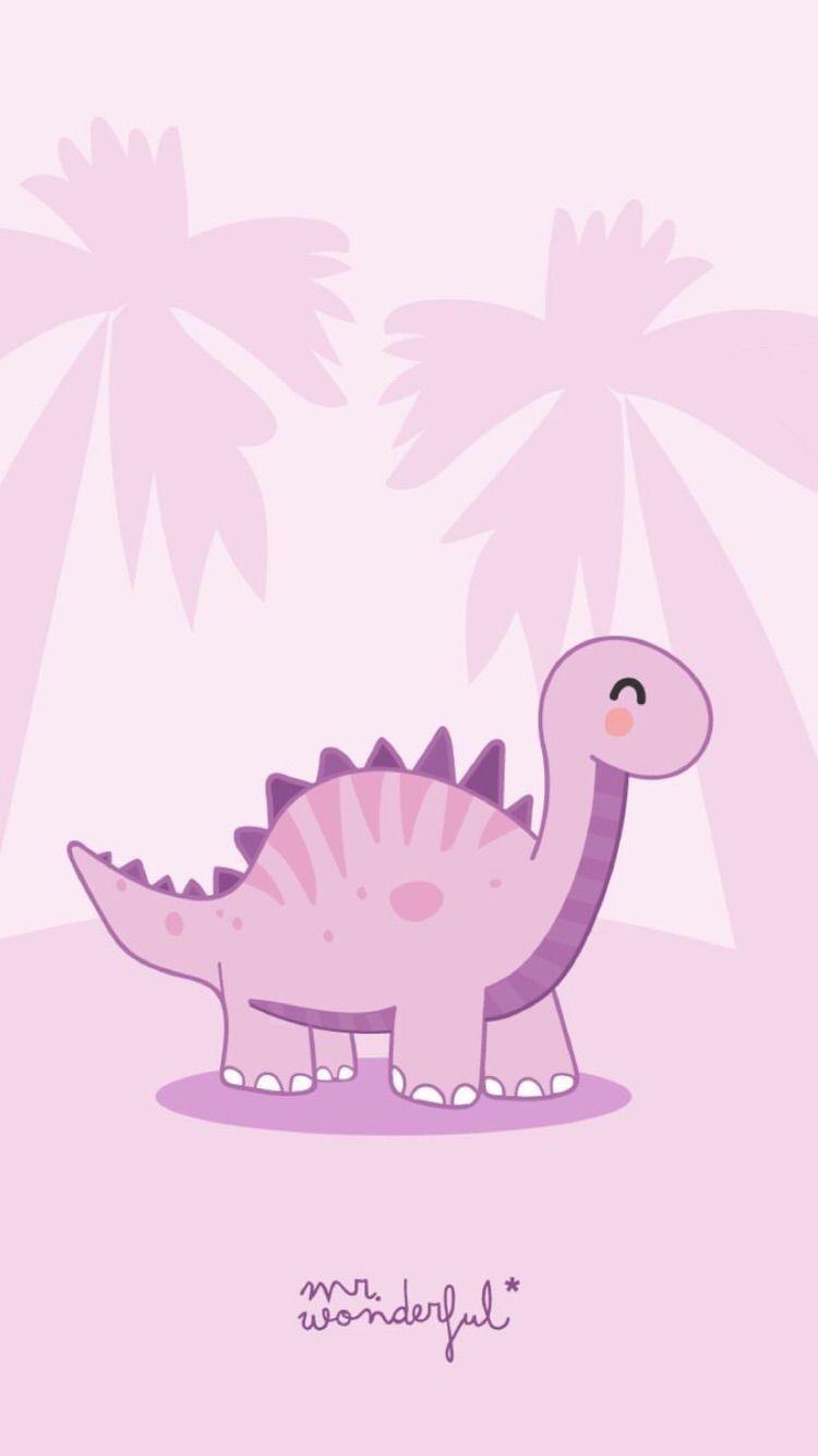 750x1334 iPhone Cute Dino Wallpaper