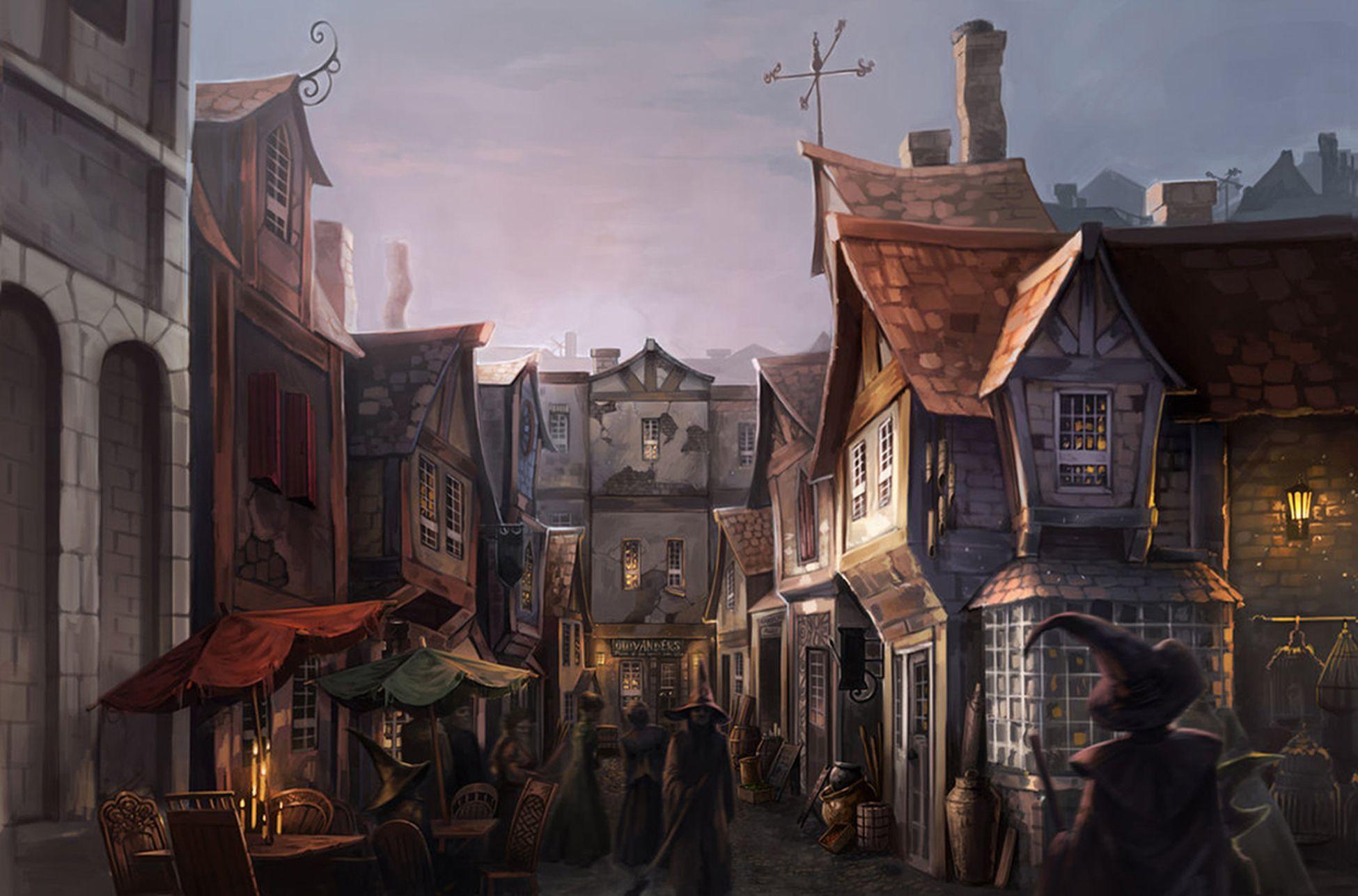 1950x1287 Diagon Alley HD Wallpaper and Background Image