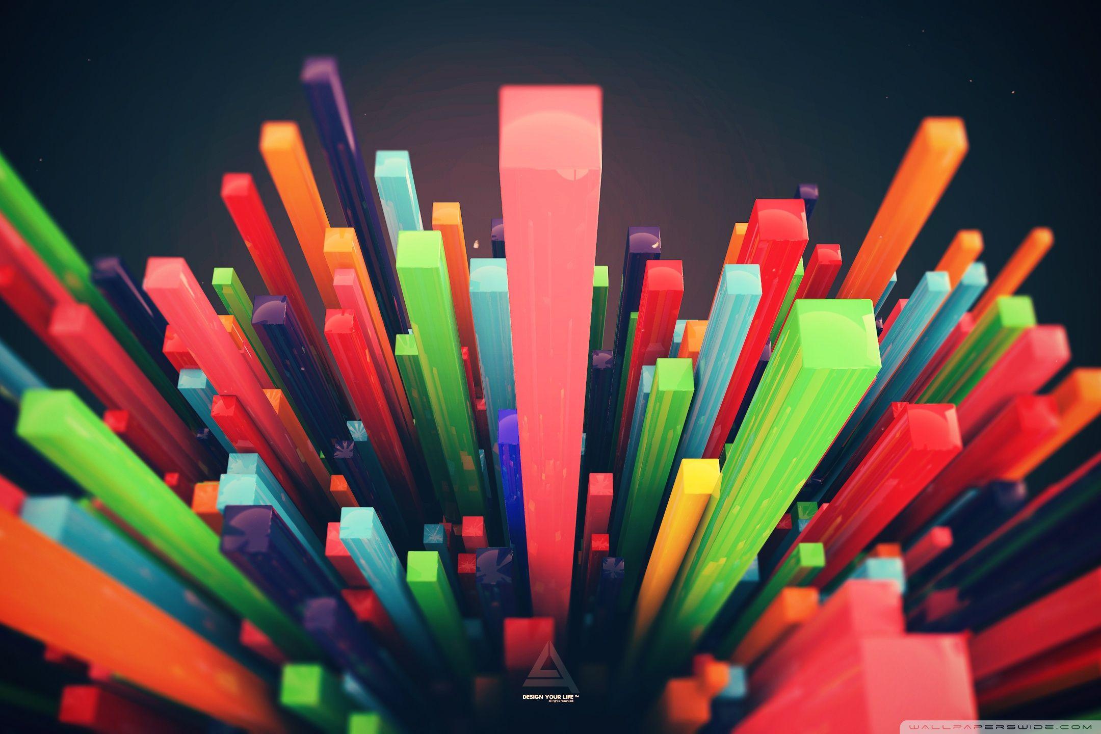 2160x1440 Colorful Wallpaper 3D .