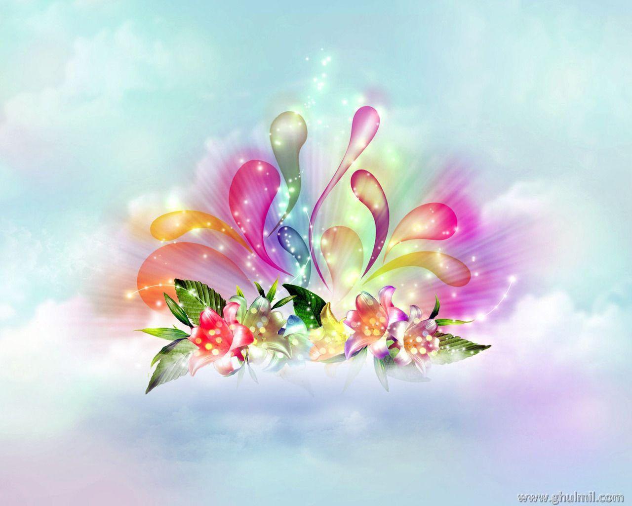 1280x1024 Free download beautiful colorful 3D HD .