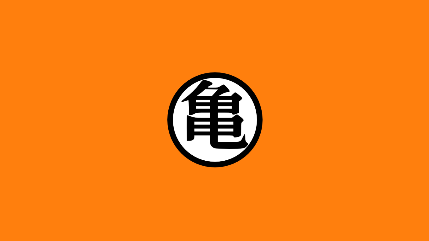 1366x768 Japanese characters on an orange .