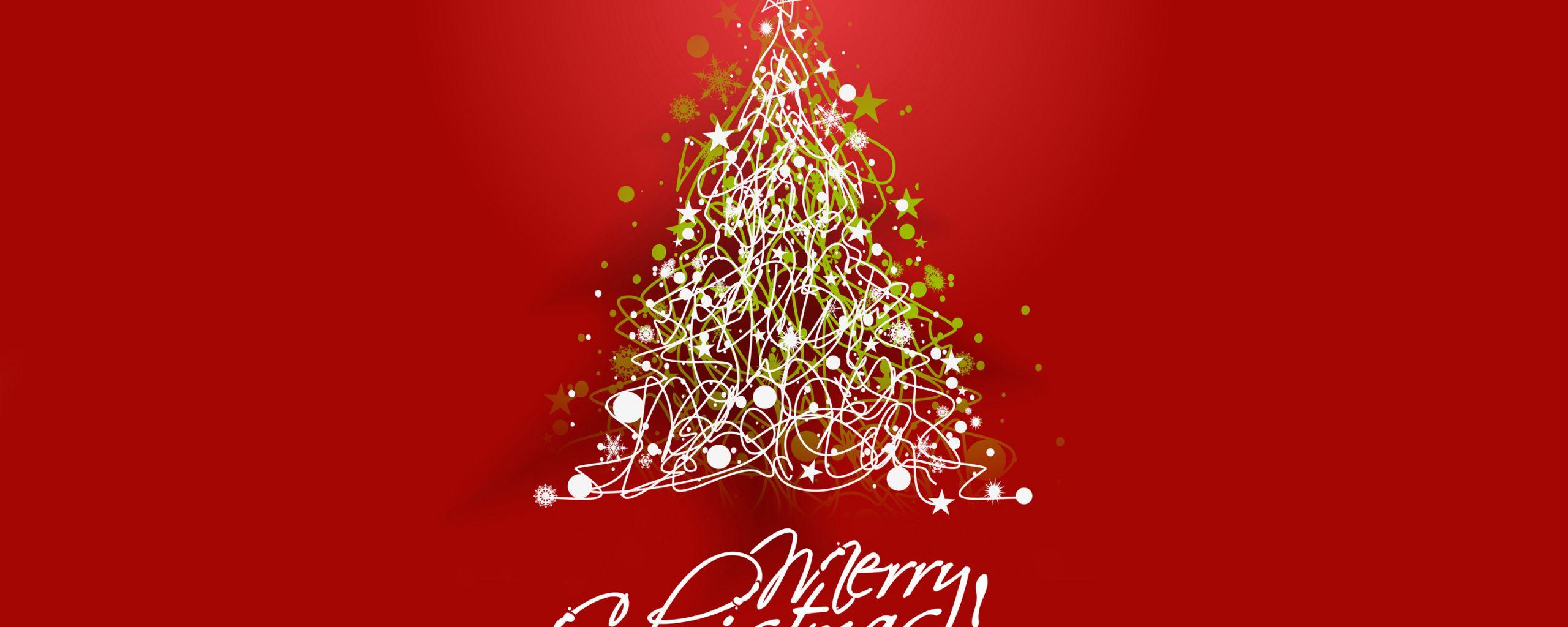 2560x1024 Merry Christmas Tree .