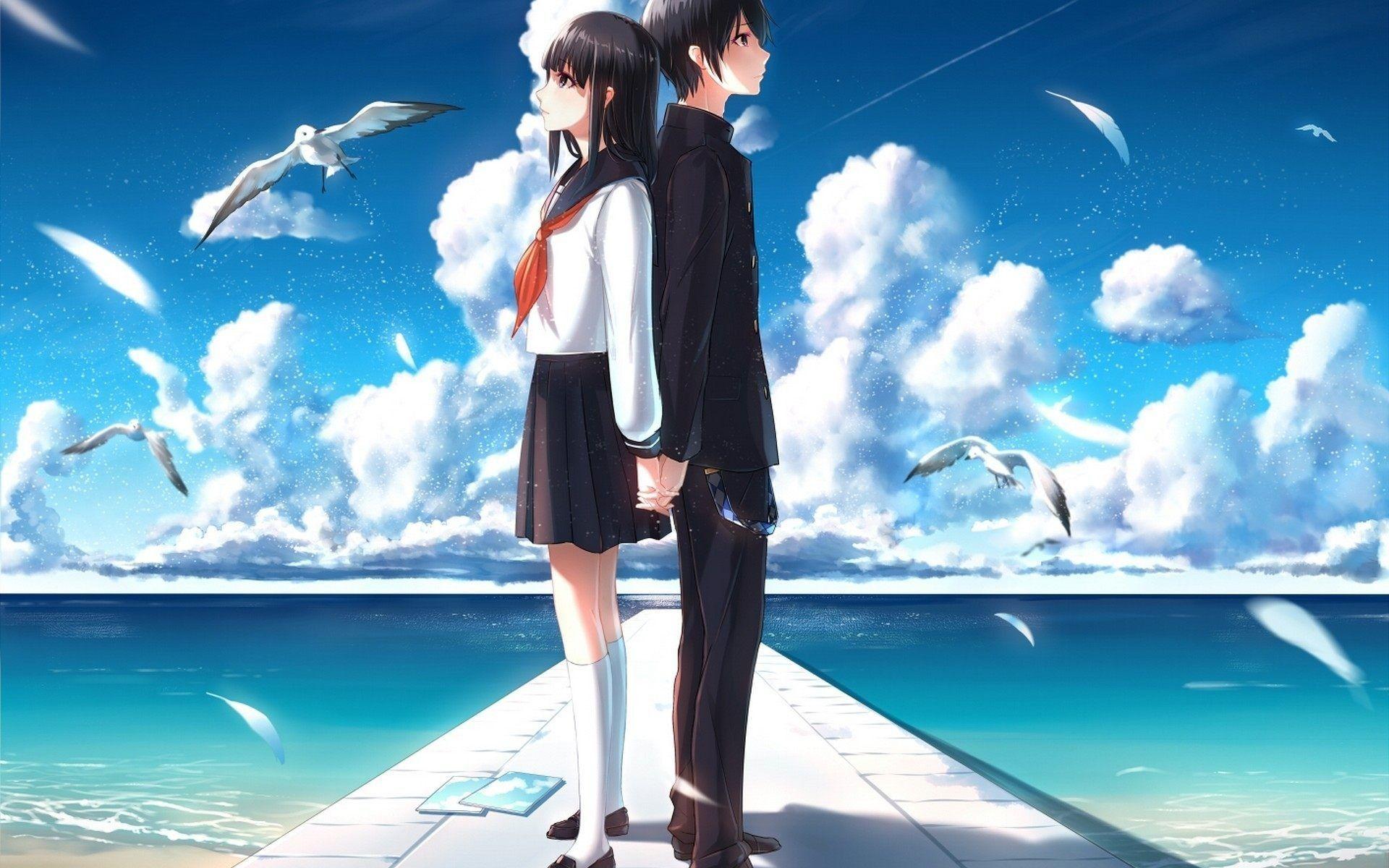 1920x1200 Anime Boy and Girl Wallpaper
