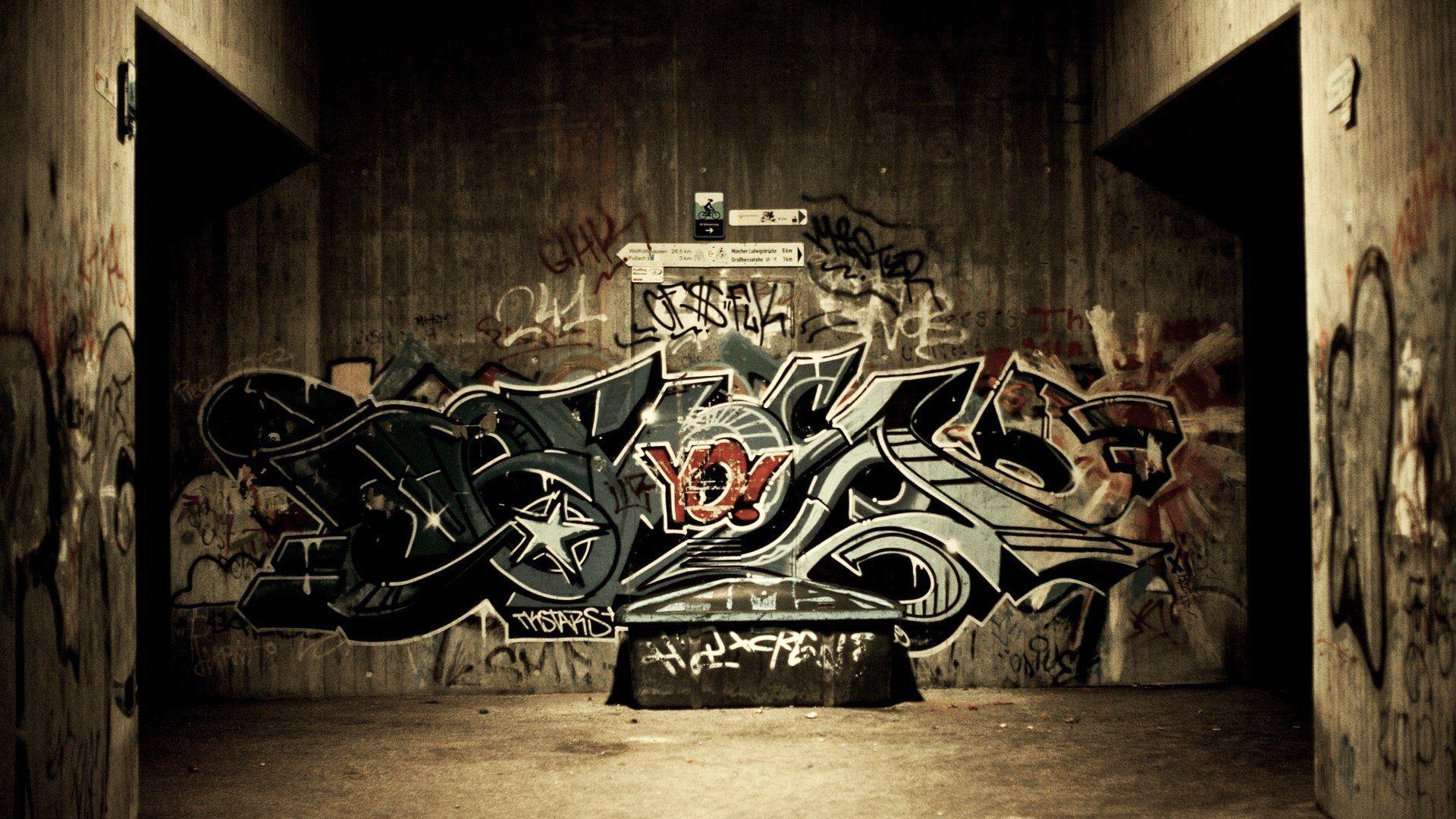 1920x1080 Graffiti in the alley wallpaper and image, picture
