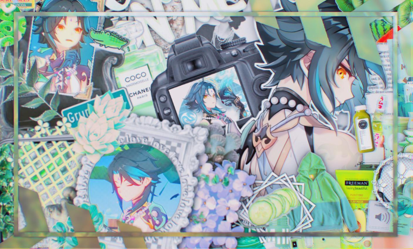 1407x849 A wallpaper edit of Xiao, I love him so .