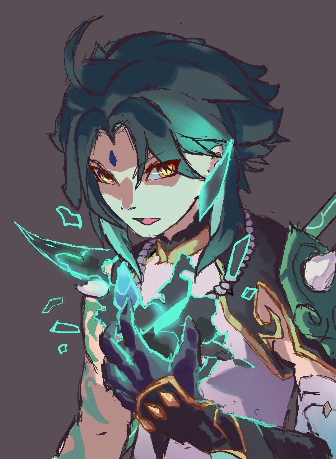 1080x1476 Genshin Impact Xiao. Character design .es