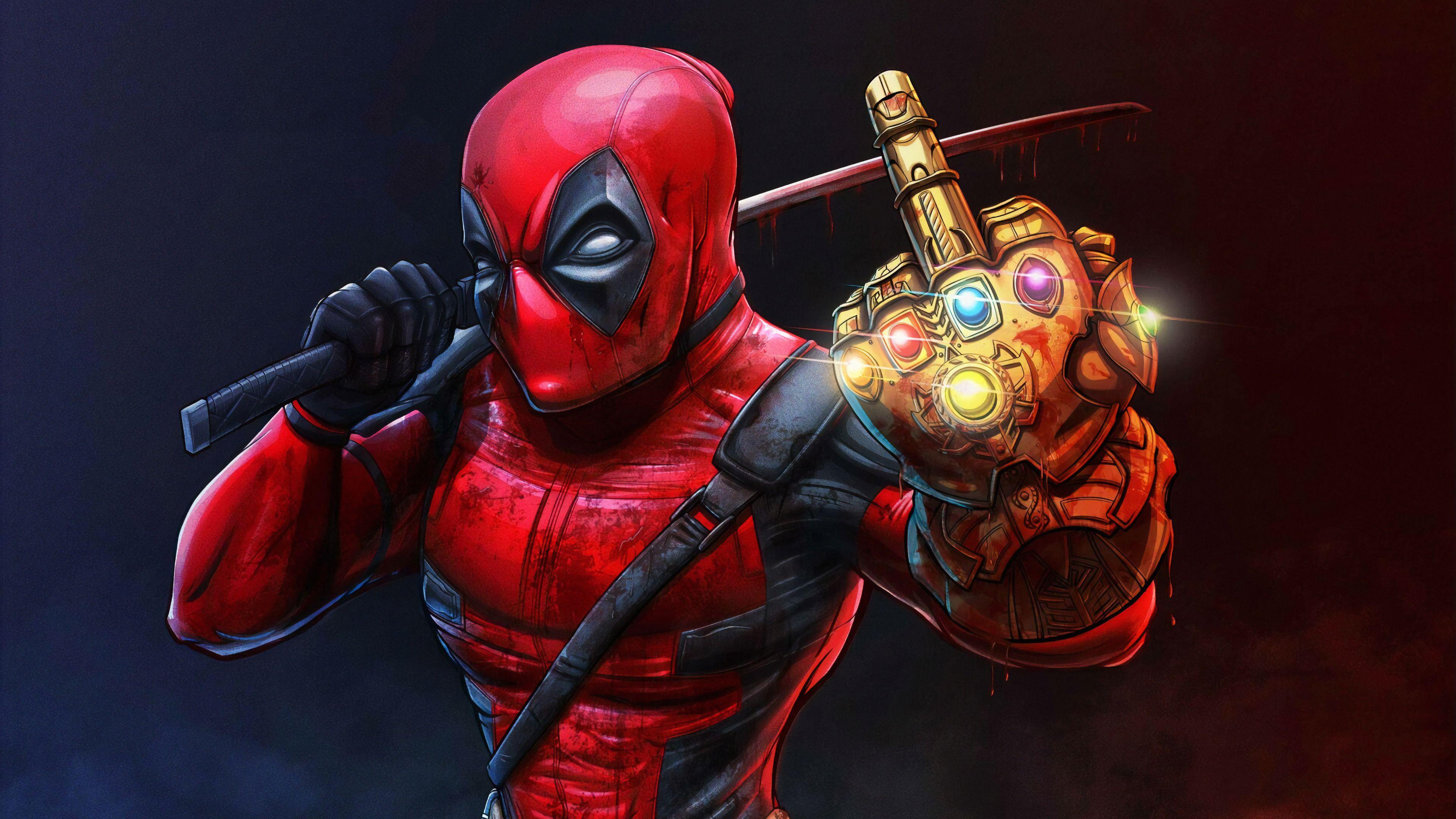3840x2160 Deadpool 3D Wallpaper