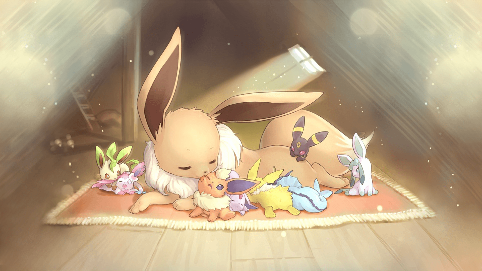 1920x1080 HD Eeveelutions Background