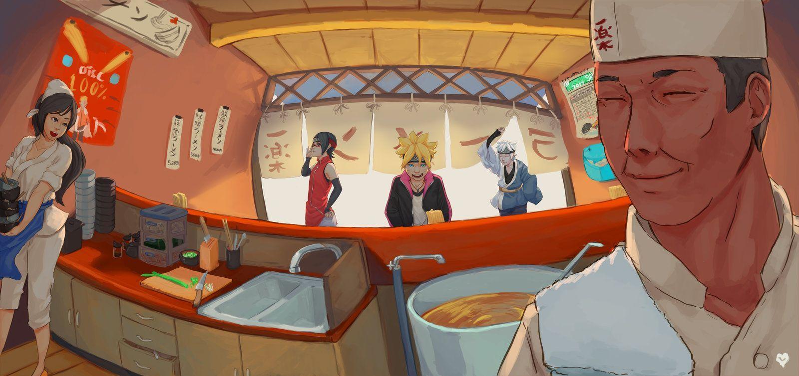 1600x754 Ichiraku Ramen by Vinlynt. Naruto cute .