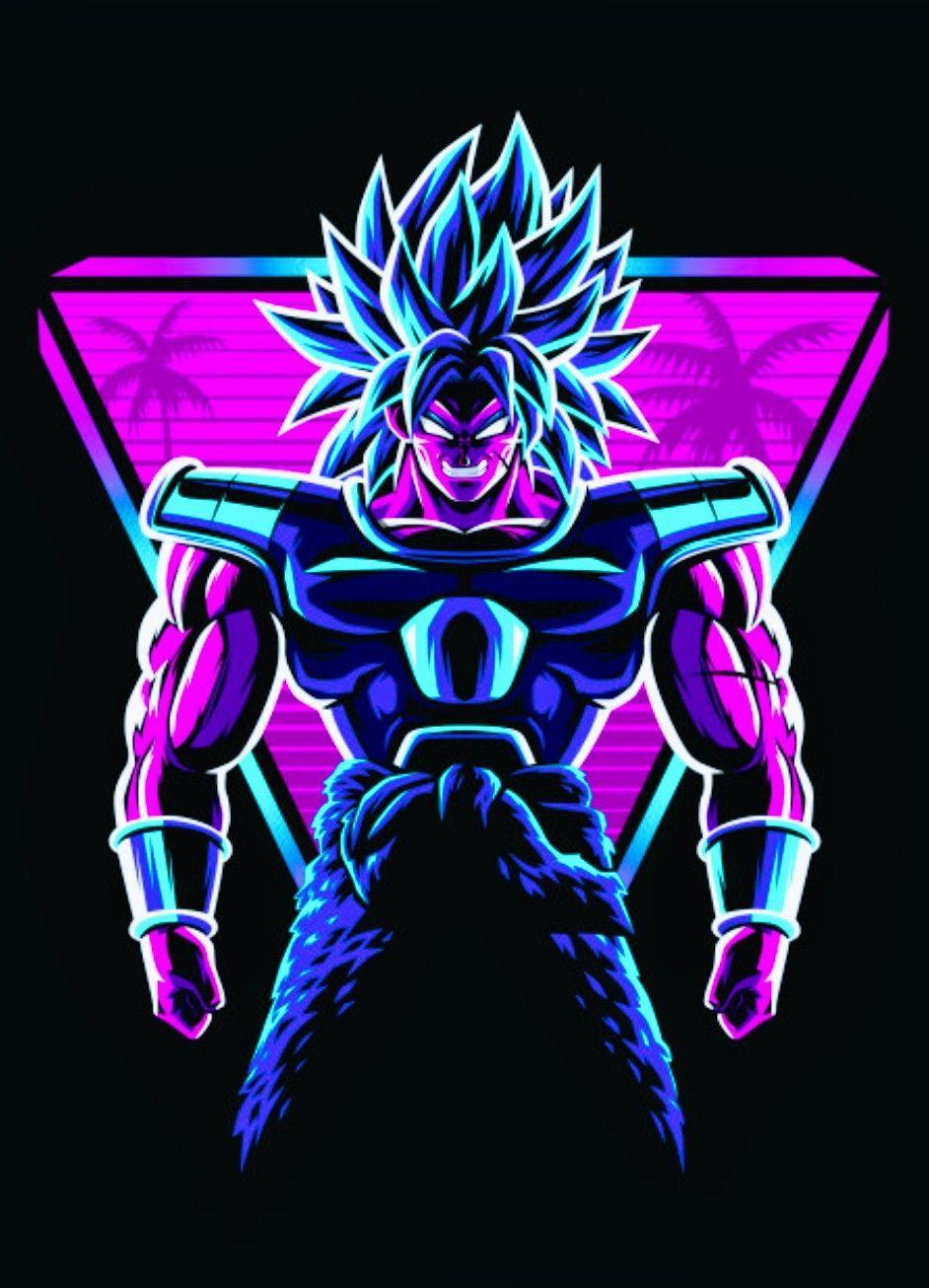 Neon Gogeta, anime, black, dragon ball, HD phone wallpaper