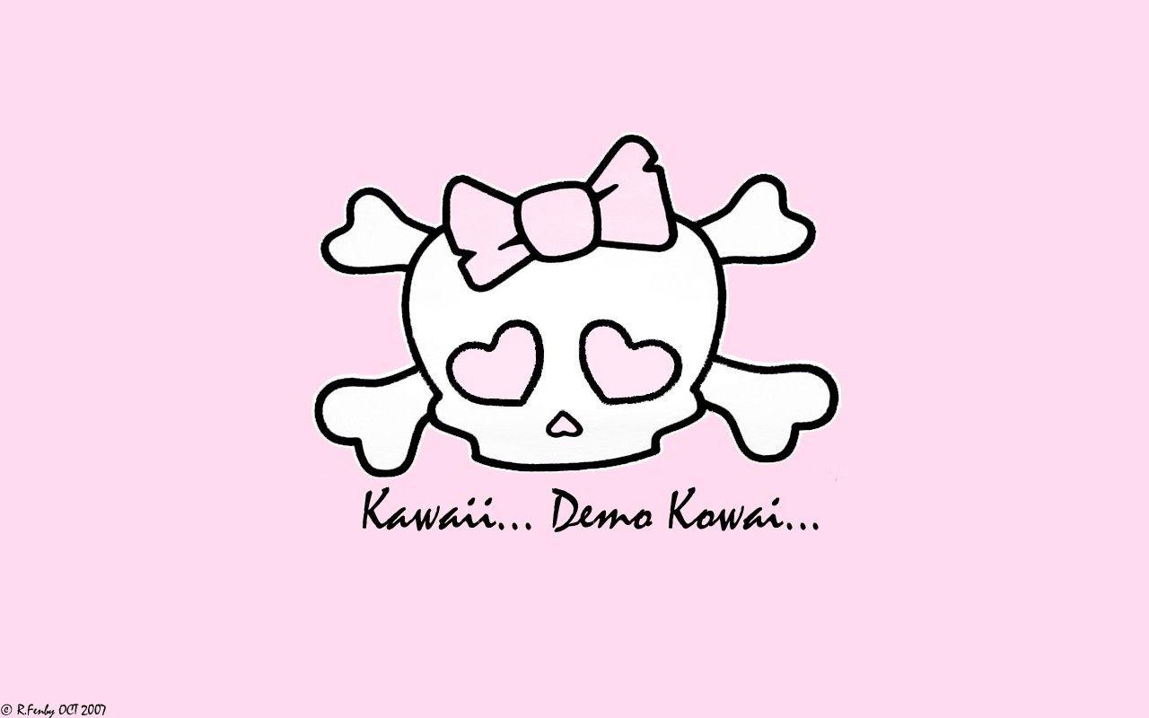 1280x800 skulls pink scary tagnotallowedtoosubjective kowai kawaii demo kowai