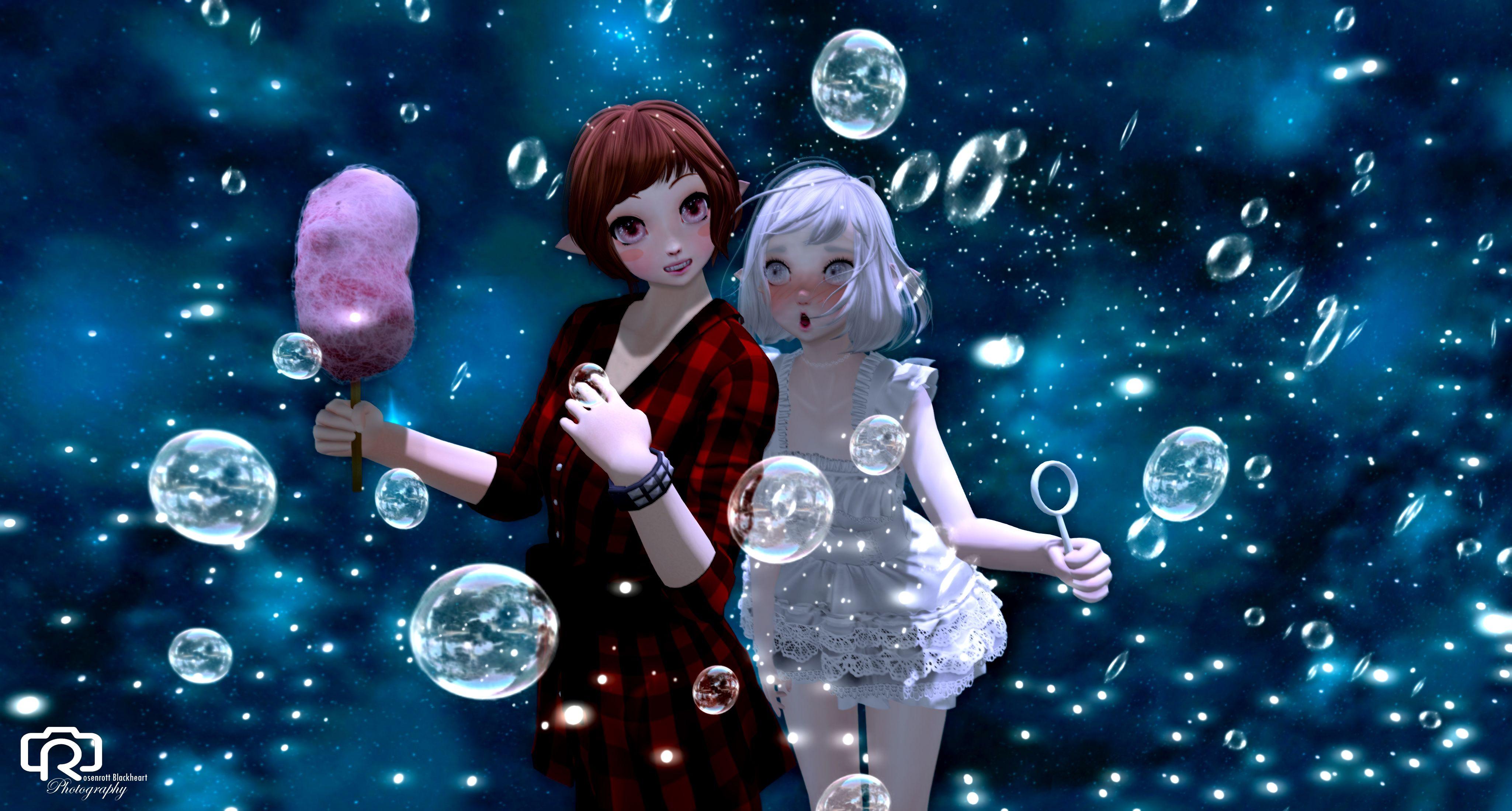4100x2200 Wallpaper : face, illustration, anime, 3D, space, bubbles, Christmas
