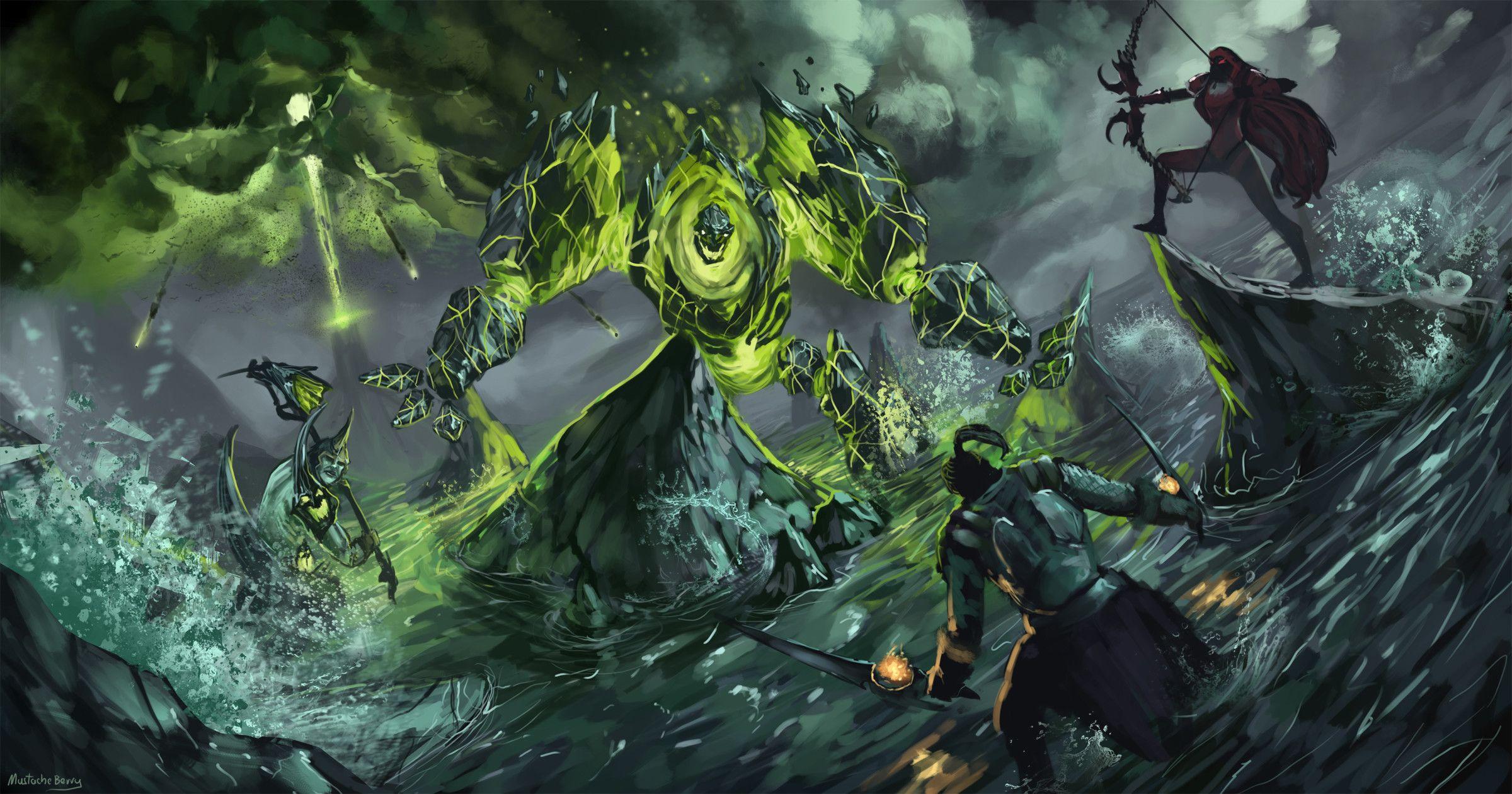 2400x1260 Wow Warlock Background