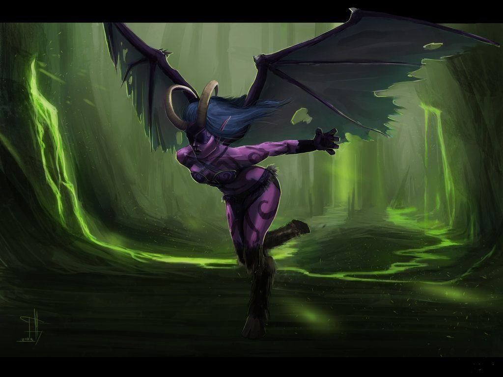 1024x768 World Of Warcraft Legion Demon Hunter Wallpaper HD Demon Hunter Female HD Wallpaper
