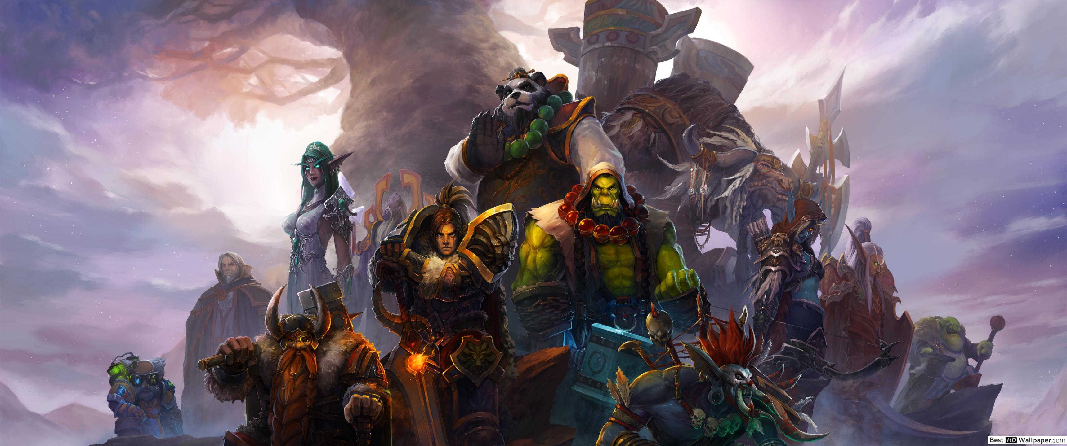 3440x1440 Warcraft Warrior HD wallpaper .