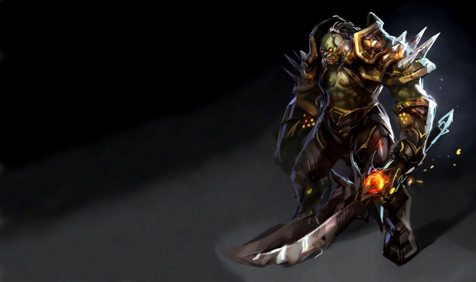 1596x945 World Of Warcraft Orc Fighter Wallpaper