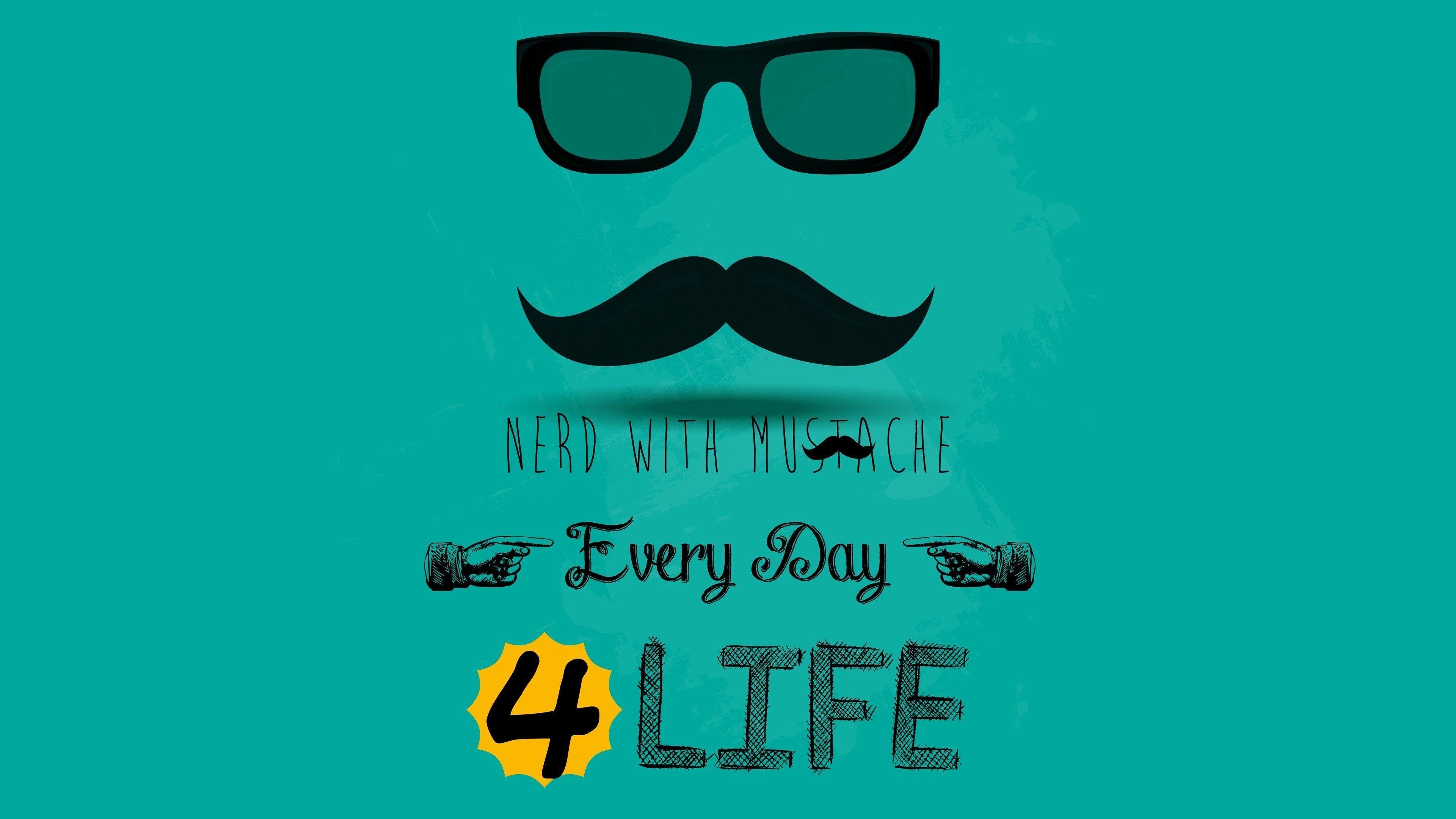 3840x2160 Res: 38402160 nerds desktop mustache HD .es