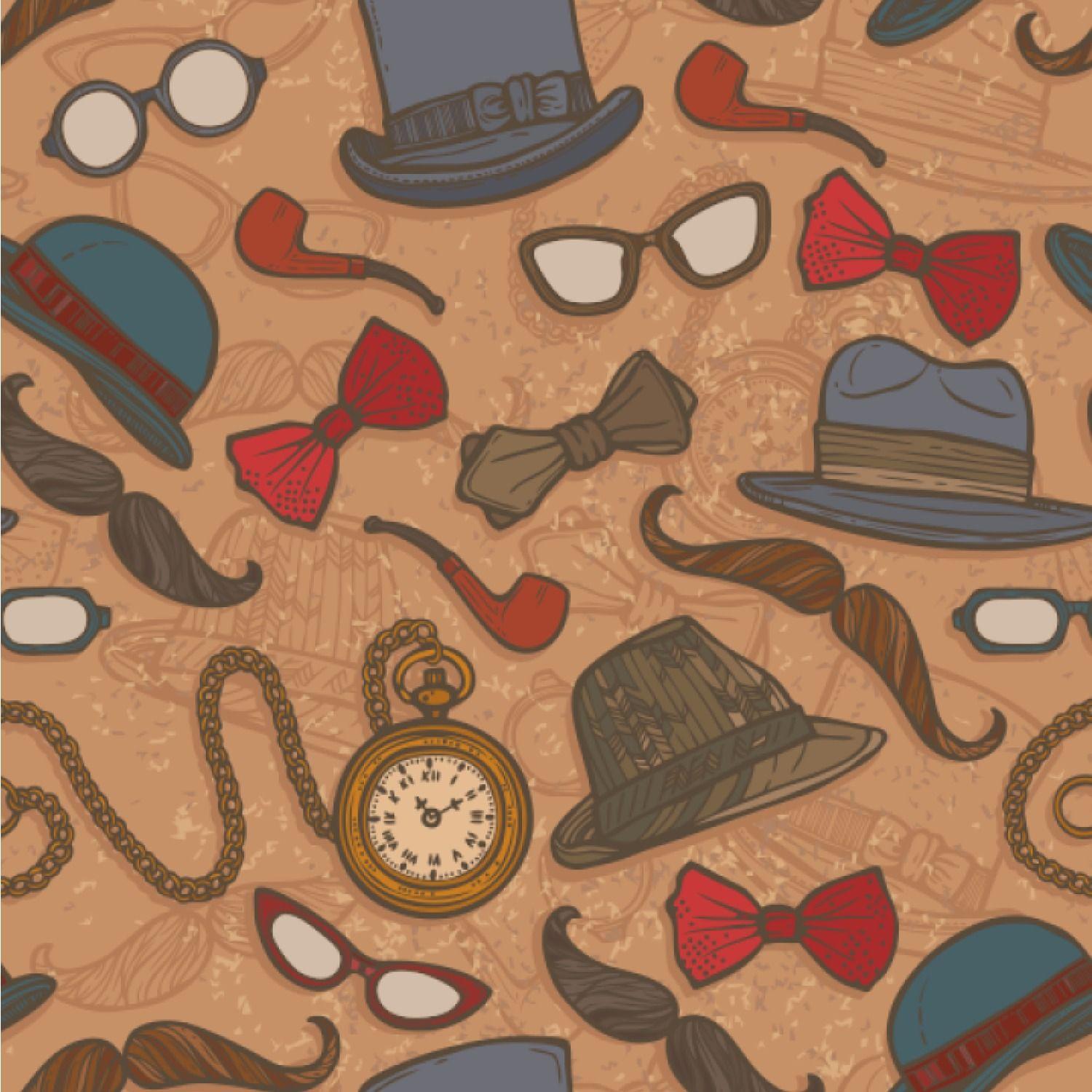 1500x1500 Vintage Hipster Wallpaper & Surface .youcustomizeit.com · In stock