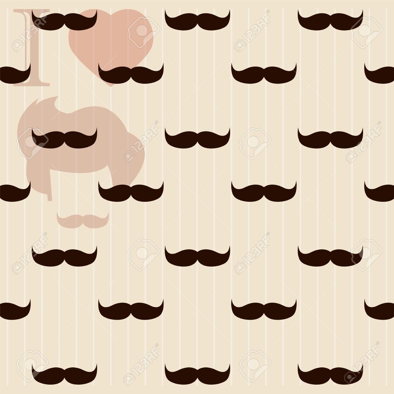 1300x1300 Mustache Wallpaper For Walls
