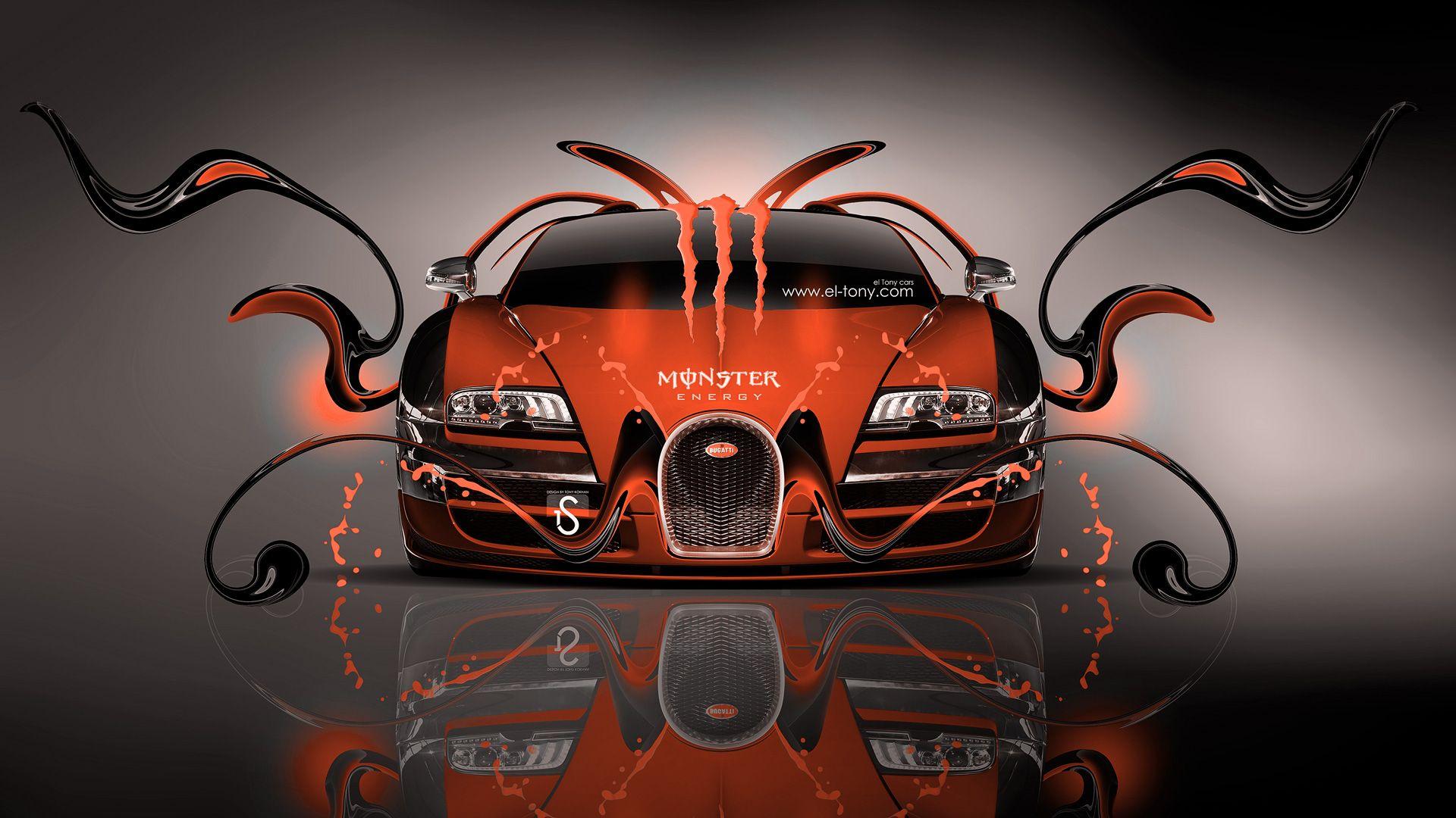 1920x1080 Monster Energy Bugatti Veyron Front .el
