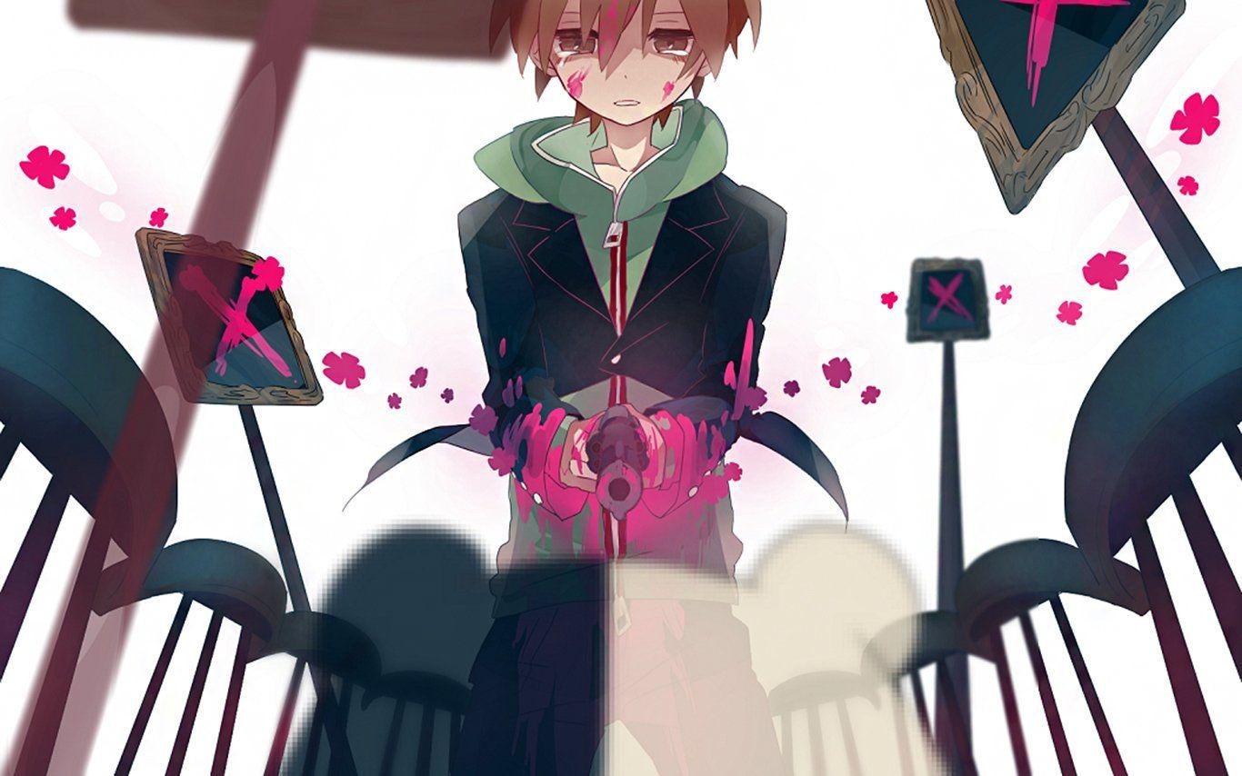 1366x854 Anime Danganronpa Makoto Naegi Monokuma .com