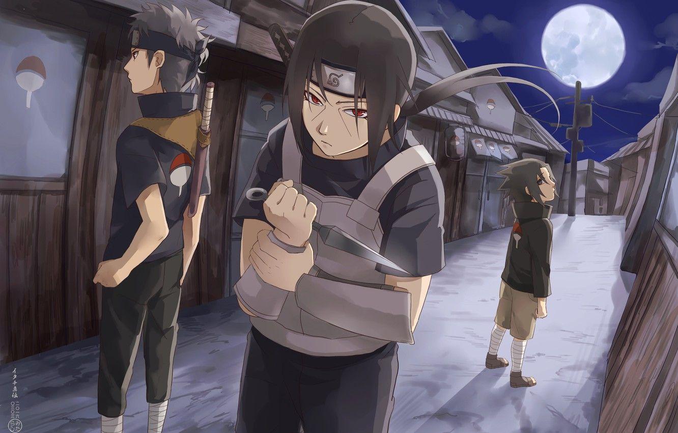 1332x850 Photo Wallpaper Sasuke, Naruto, Art .