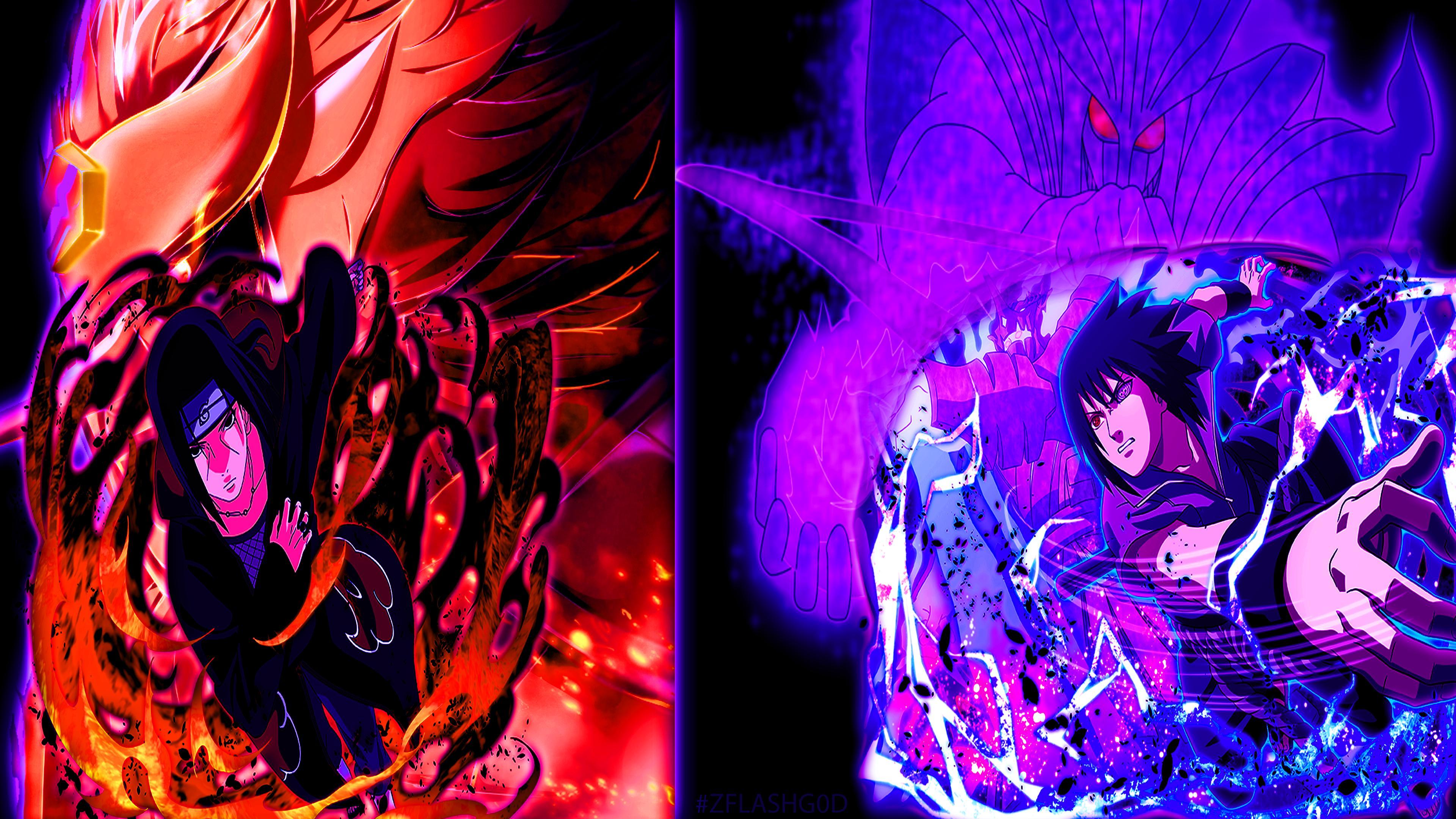 3840x2160 Itachi & Sasuke Wallpaper 4K .