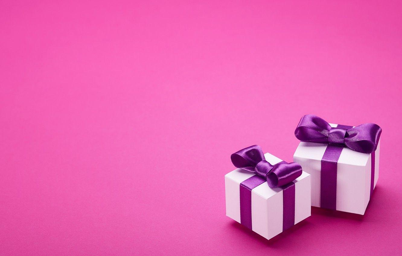 1332x850 Wallpaper gift, tape, bow, box, pink .