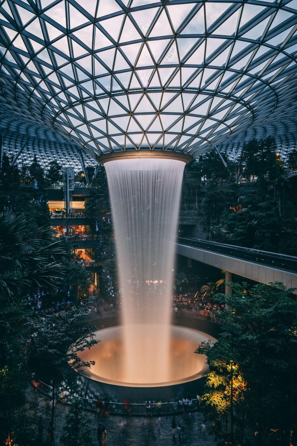 1234x1851 Huge indoor water fountain. Amazing HD .com