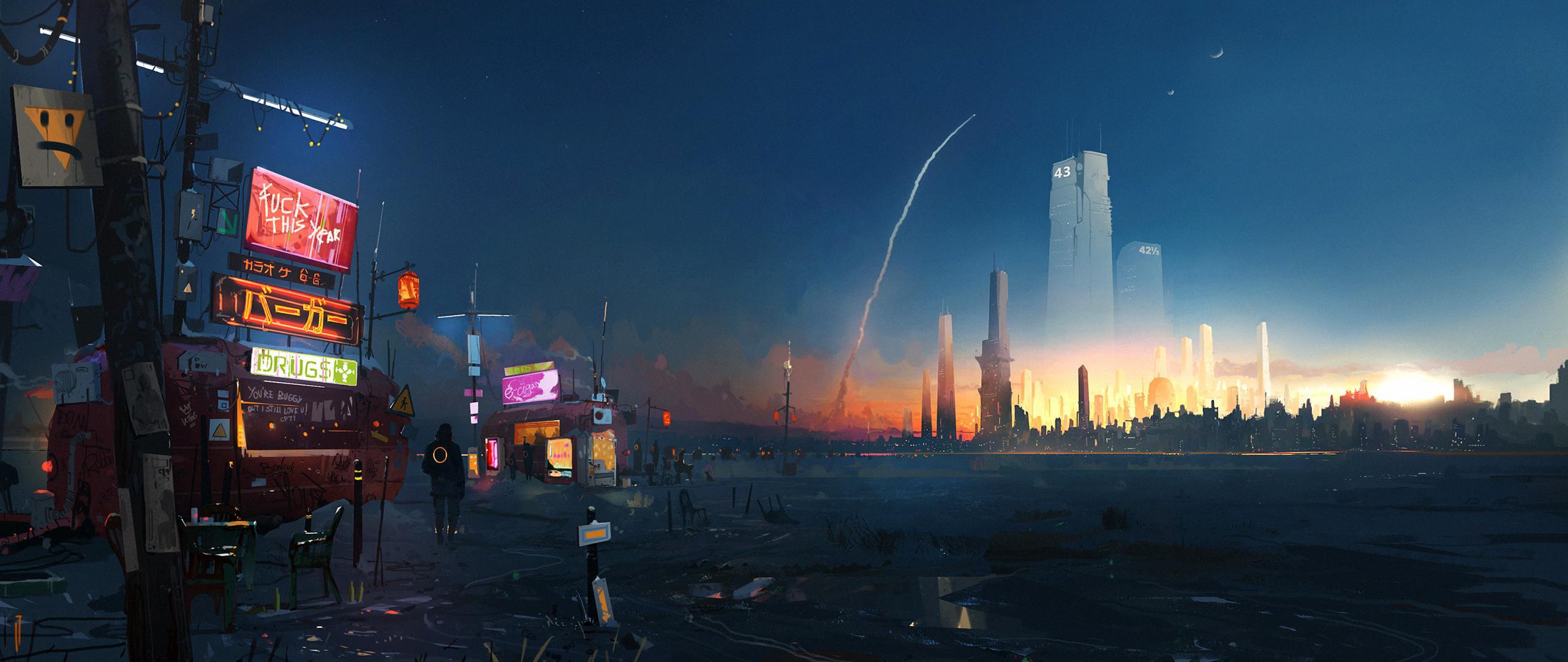 2560x1080 Cityscape 4K wallpaper for your desktop or mobile screen free and easy to download