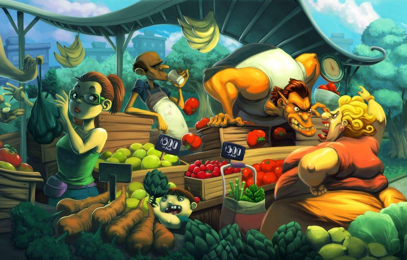 1332x850 Wallpaper vegetables, picture, market .