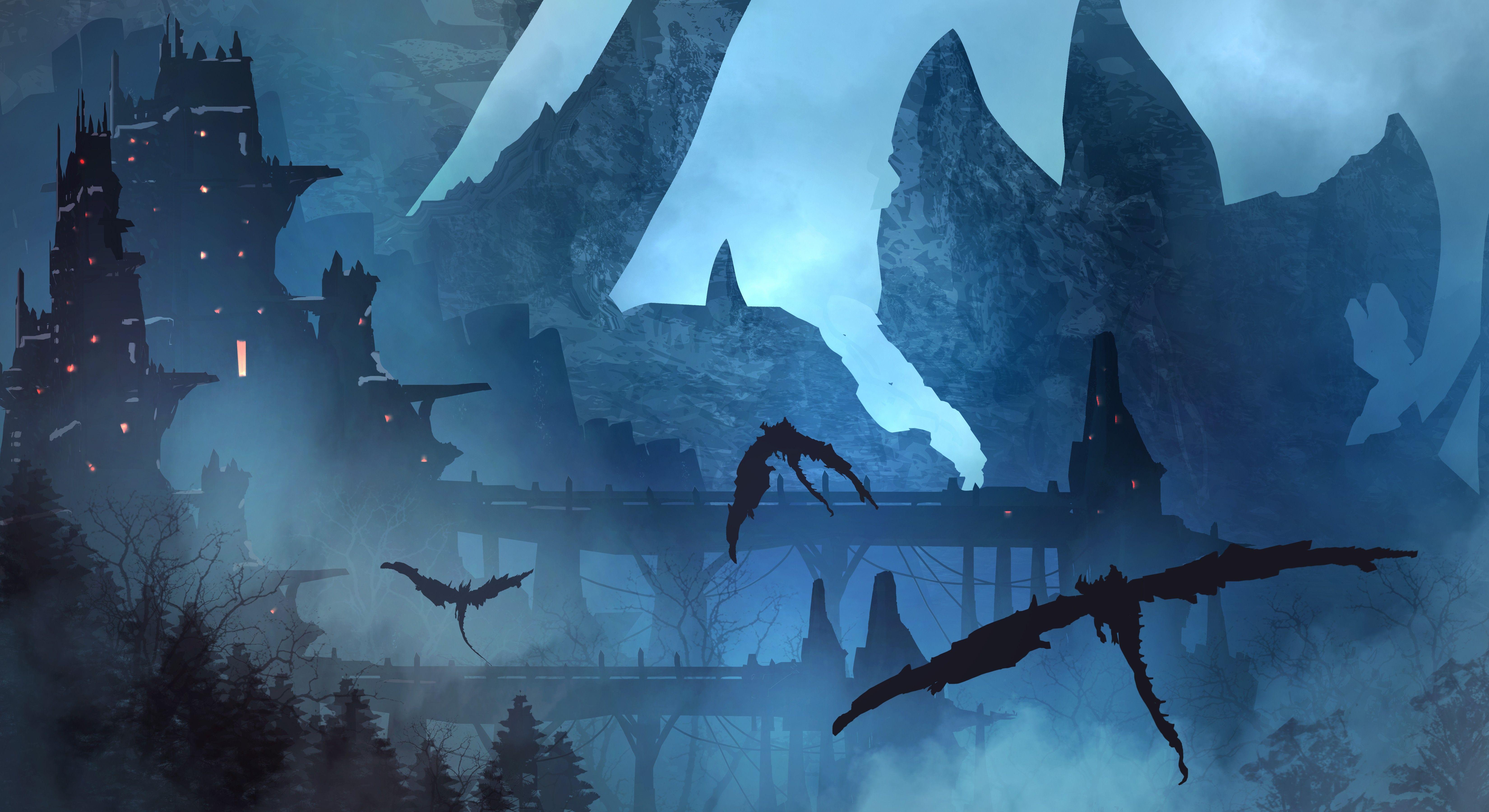 6600x3600 Fantasy Art Artwork Digital Art Dragon .