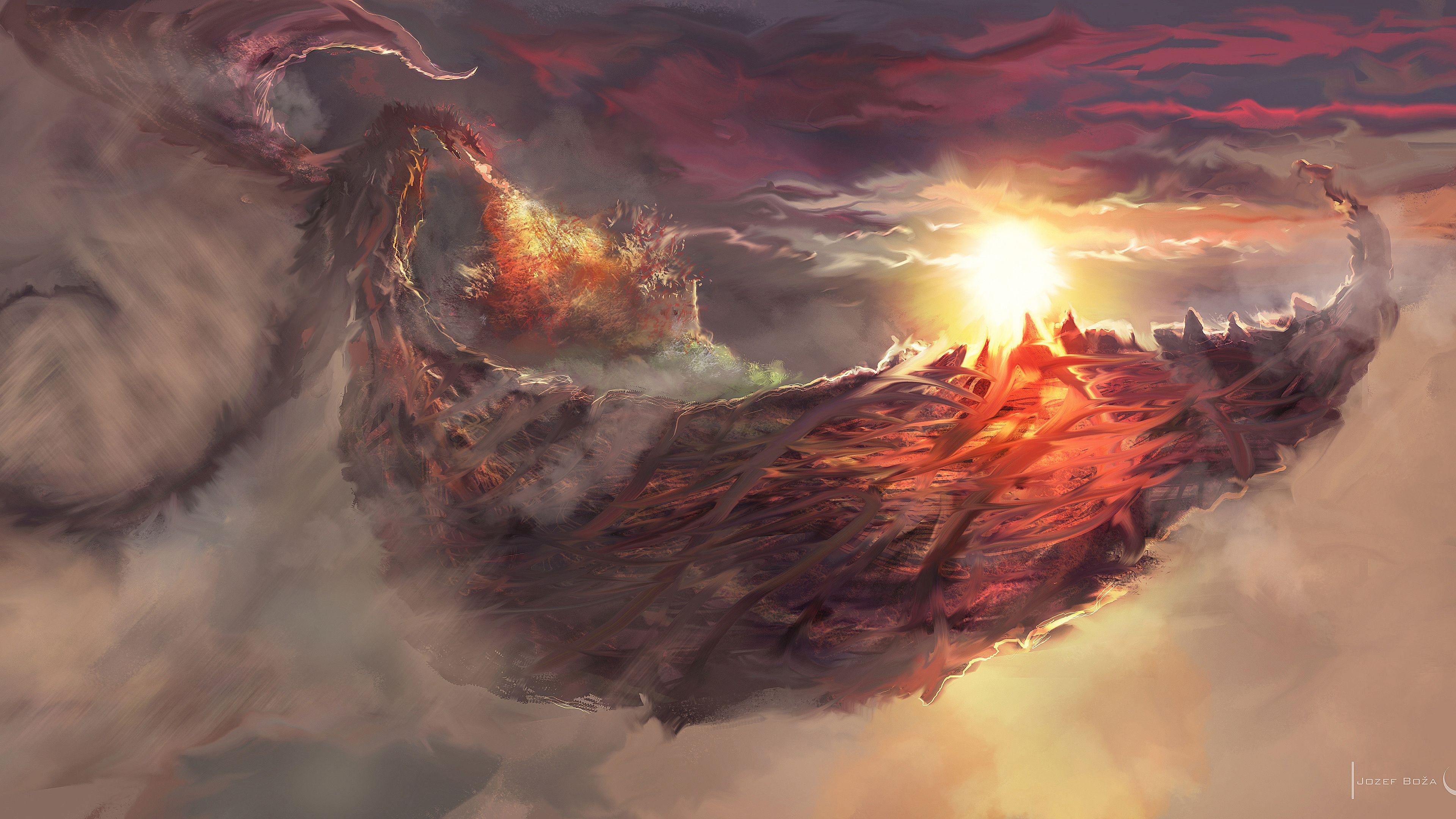 3840x2160 Wallpaper 4k Dragon Painting Art 4k 4k .