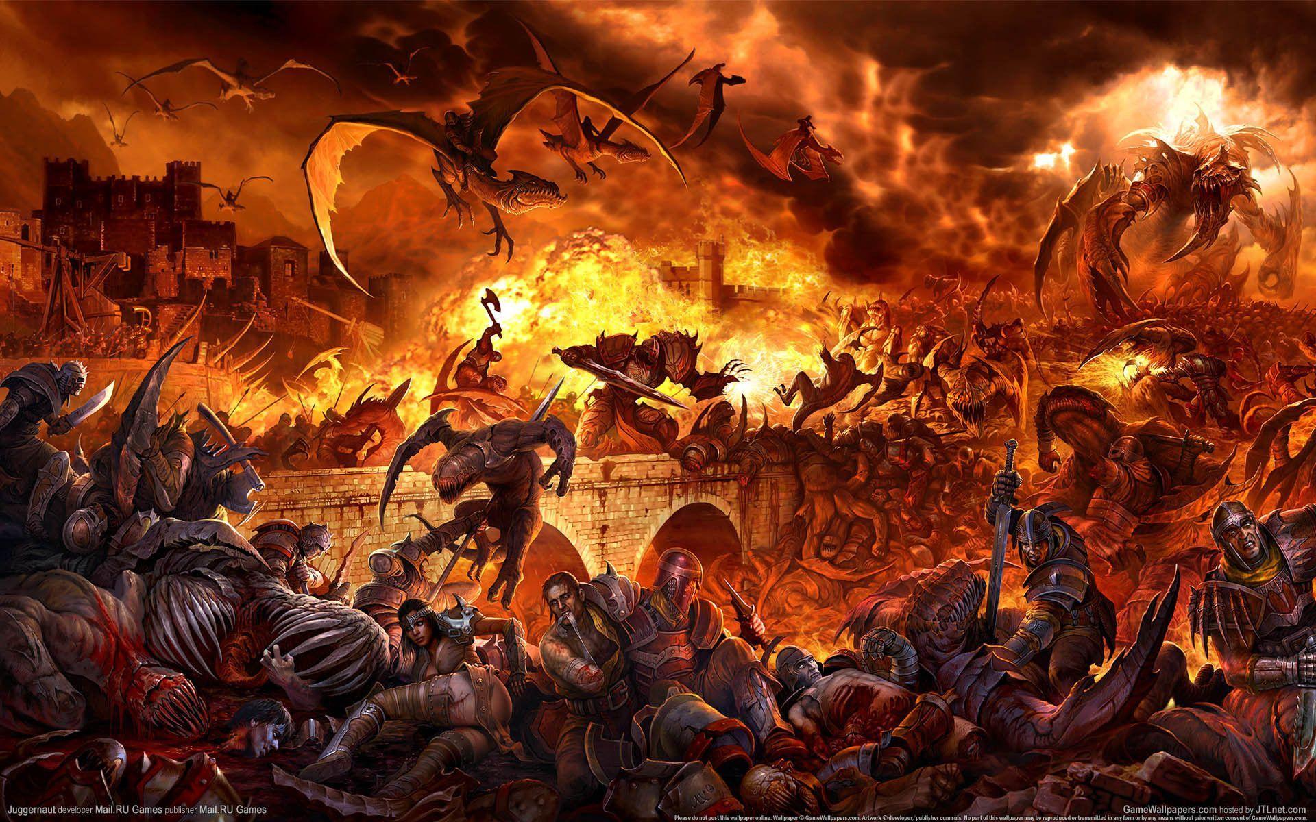 1920x1200 Fantasy battle, Dark fantasy art,