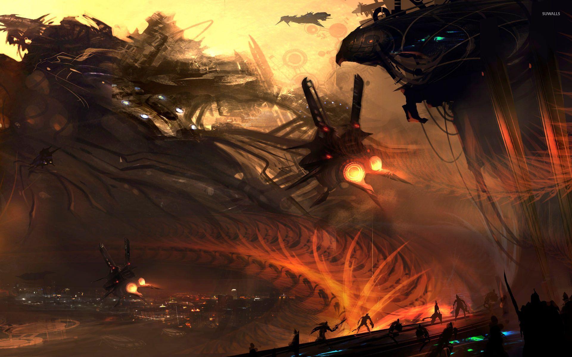 1920x1200 Space Battle Desktop Wallpaper on .wallpaper.dog