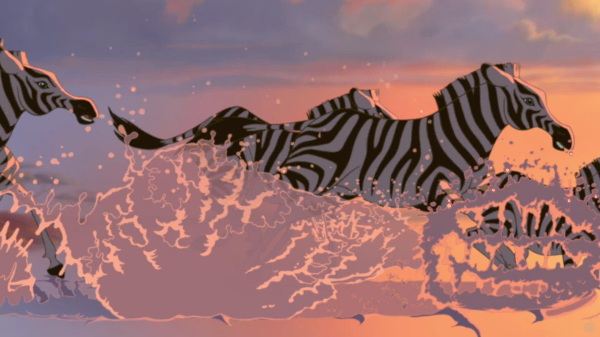 1920x1080 Zebra Art 3D