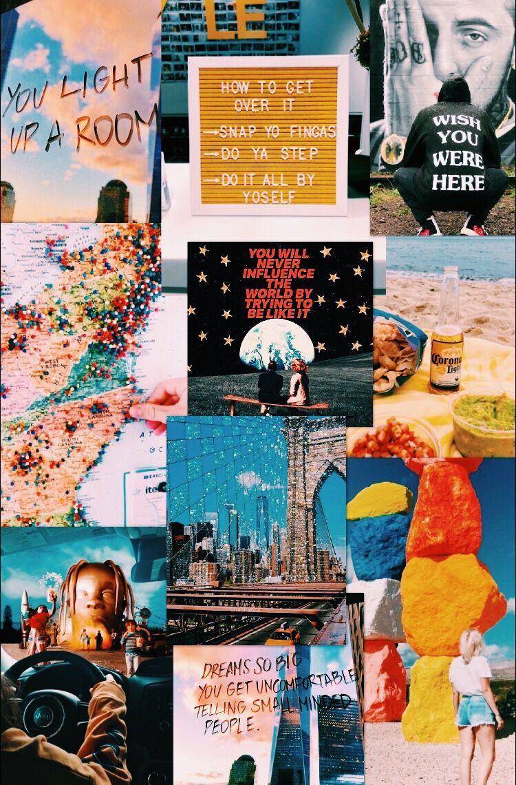 750x1140 Blue Yellow Aesthetic Collage. Post .com