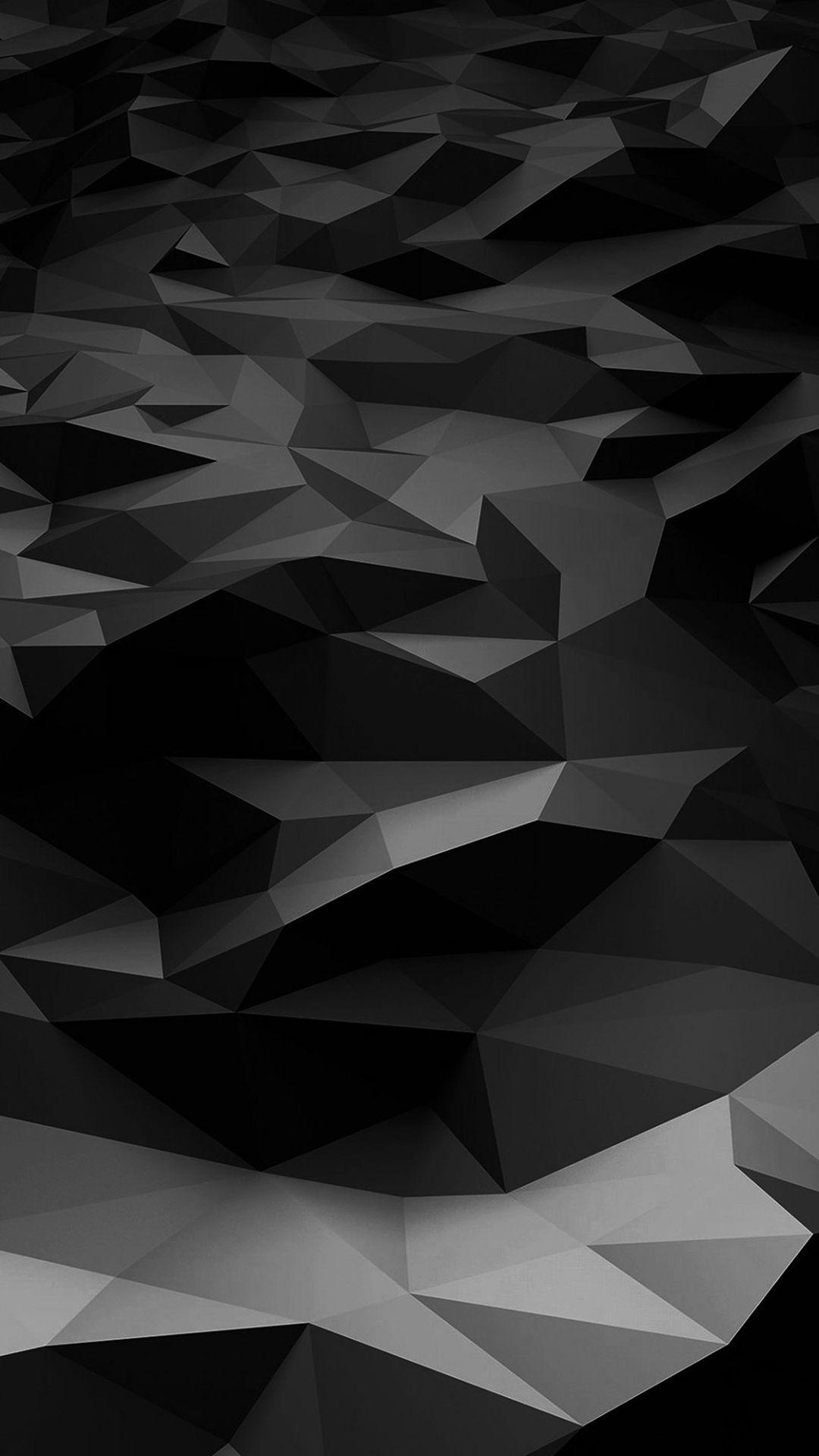 1080x1920 Low Poly Art Dark Black Pattern iPhone 6 Wallpaper Download