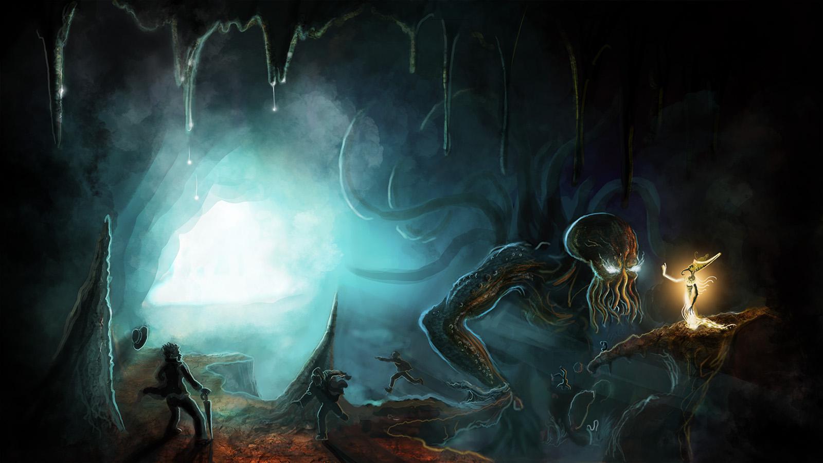 1600x900 Cthulhu meets Nyarlathotep, my work .